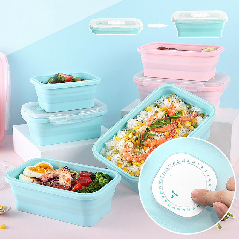 BONE Collapsible Silicone Food Storage Containers with Lids