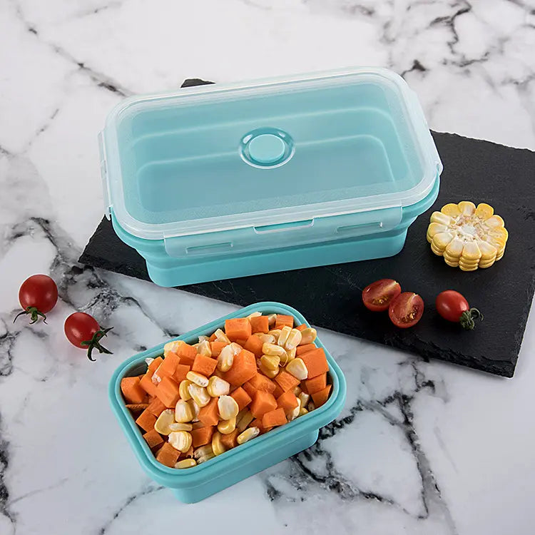 BONE Collapsible Silicone Food Storage Containers with Lids